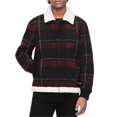 Мужская куртка Calvin Klein в клетку, серая