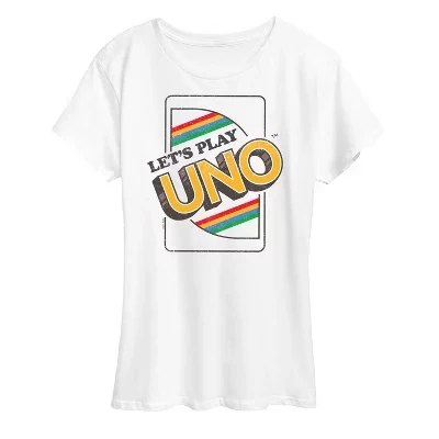 Женская футболка Mattel UNO Let's Play Rainbow Card, белая
