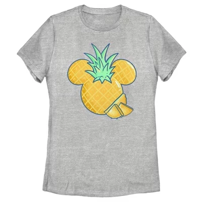 Женская футболка с логотипом Mickey & Friends в виде ананаса athletic heather