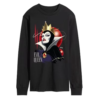 Мужская футболка с длинным рукавом Evil Queen 80-х годов с графическим рисунком, черная