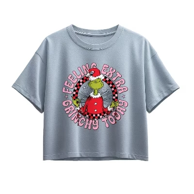 Футболка с квадратным рисунком Extra Grinchy и коротким рукавом