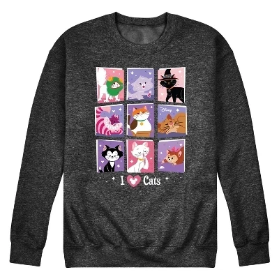 Мужская флисовая толстовка с рисунком кошки и собаки heather charcoal