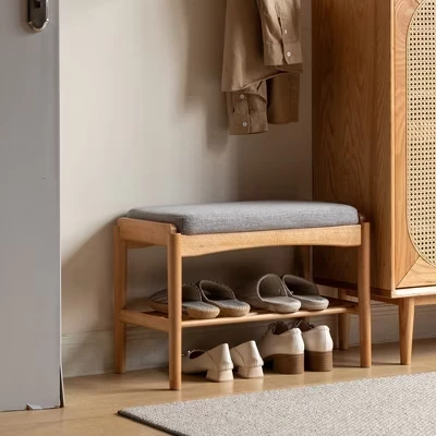 Банкетка для обуви GDFStudio Bertie 60 см, бежевая