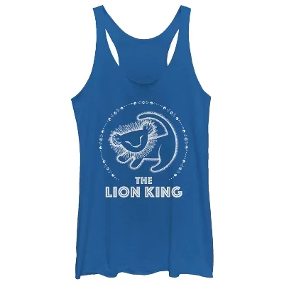 Женская майка с рисунком короля Льва Simba Painting Circle Racerback