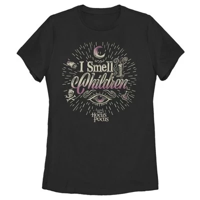 Женская футболка Disney Witches Smell Children черного цвета