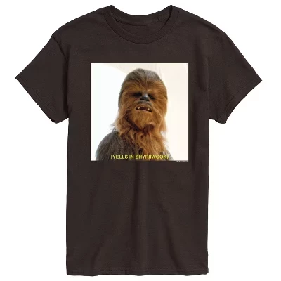 Men's -  - Chewbacca Subtitled Short Sleeve Graphic T-Shirt brown