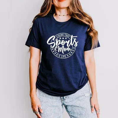 Футболка с коротким рукавом Living That Sports Mom Life Stars