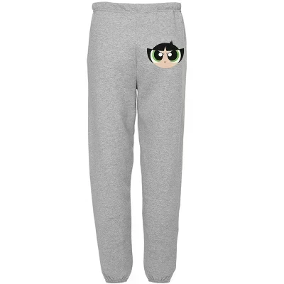 Мужские джоггеры The Powerpuff Girls Buttercup Head, серый меланж