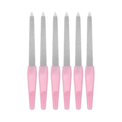 Пилки для ногтей Unique Bargains двусторонние, 6 шт, розовые