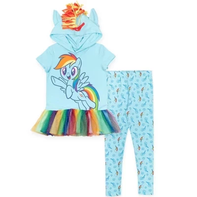 Детский костюм My Little Pony футболка и леггинсы, голубой