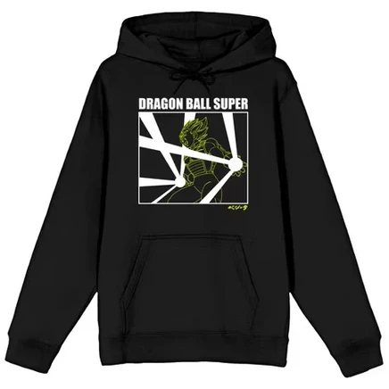 Черная толстовка с капюшоном для взрослых Vegeta Super Galick Gun с длинным рукавом