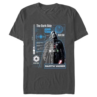 Мужская футболка Vader Blueprints цвета древесного угля