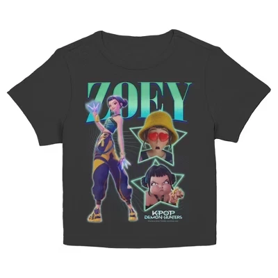Женская футболка Your Idol Zoey для юниорок черная