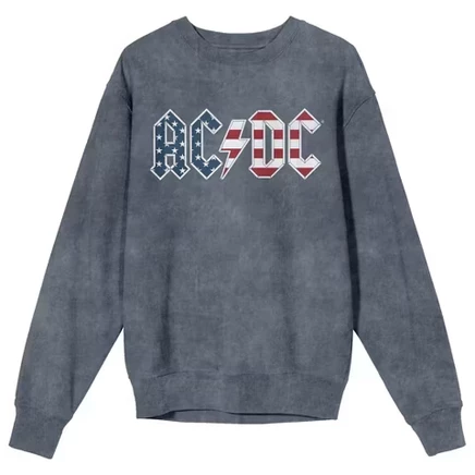 Мужской свитшот ACDC American Flag Logo, черный