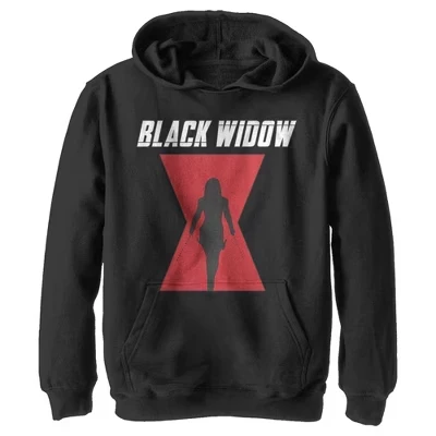 Мужская толстовка с капюшоном в форме песочных часов Black Widow для мальчиков, черная