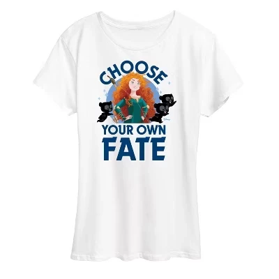 Женская футболка Merida Choose Your Own Fate с коротким рукавом и рисунком, белая