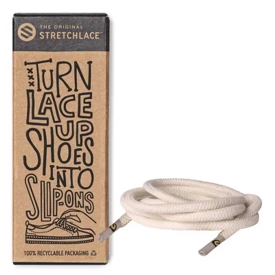 Круглые эластичные шнурки The Original Stretchlace, белые