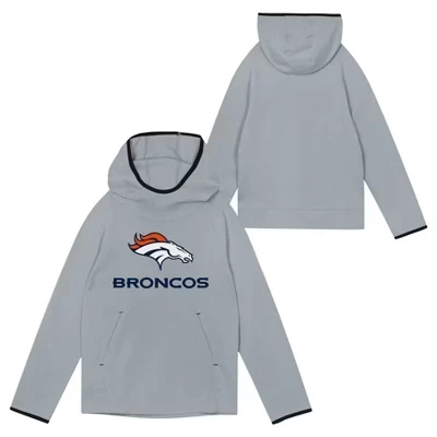 Мальчиковое худи nfl denver broncos performance, серое