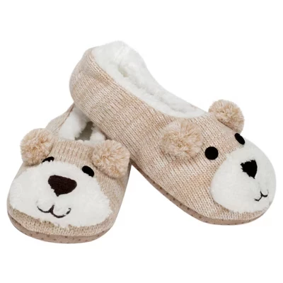 Женские тапочки Elegant Designs Puppy Dog с плюшевой подкладкой, коричневые