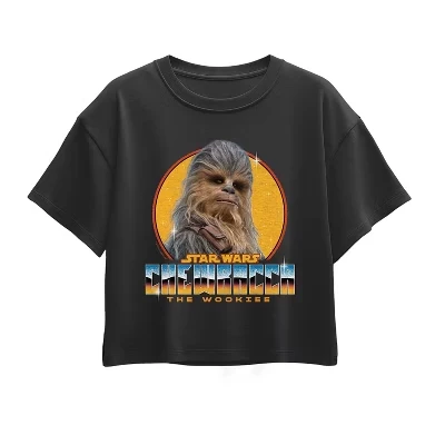 Chewbacca Short Sleeve Boxy Graphic T-Shirt black