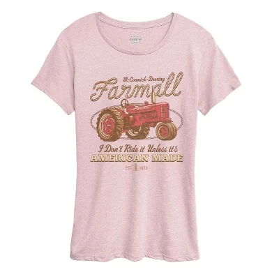 Женская футболка с коротким рукавом американского производства Western Farmall с графическим рисунком
