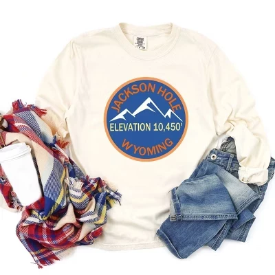 Женская футболка Simply Sage Market Jackson Hole, шамбрей