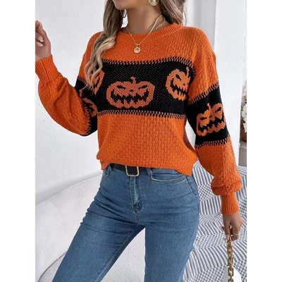Женский свитер Coolmee Halloween, оранжевый