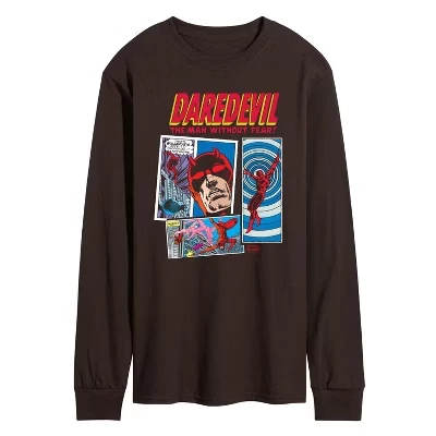 Мужской лонгслив Daredevil Comic Panels, коричневый