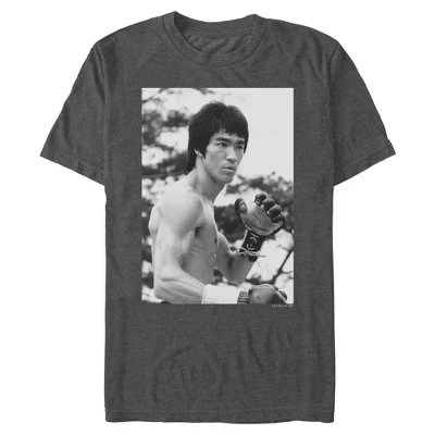 Мужская черно-белая футболка с фотографией charcoal heather