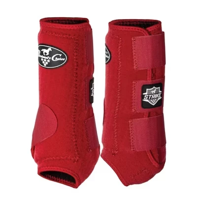 Сапоги для верховой езды Strike Sports Medicine Horse Boots от Professional's Choice (4 штуки) - Подкладка из 2хслойного материала и защитная оболочка из ТПУ - Разные размеры, малиновый