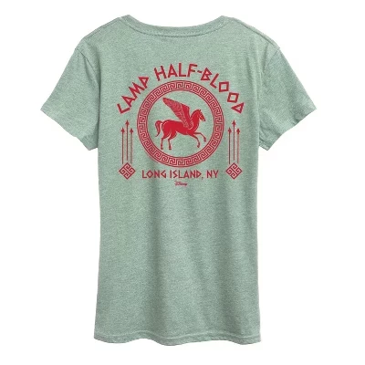 Женская футболка Camp Half Blood с коротким рукавом и рисунком heather sea foam