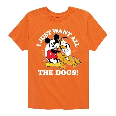 Футболка с коротким рукавом Mickey Pluto Just Want All Dogs с графическим рисунком