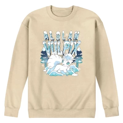 Мужская флисовая толстовка с рисунком покемона от Alolan Vulpix Ice Winter кремового цвета