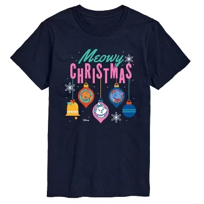 Мужская футболка Aristocats Meowy Christmas, синяя