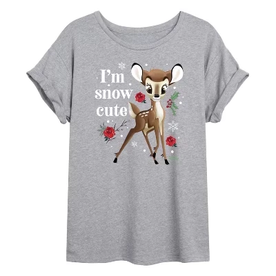 Женская футболка Disney Snow Cute, серая