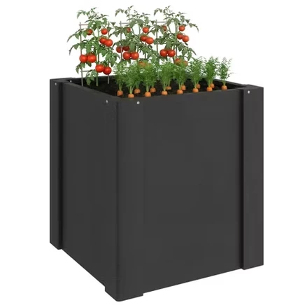 Оцинкованная высокая уличная сеялка, металлический ящик для сеялок с перчатками для выращивания овощей, цветов и зелени черного цвета