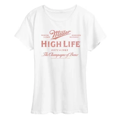 Женская футболка High Life с коротким рукавом и рисунком белого цвета