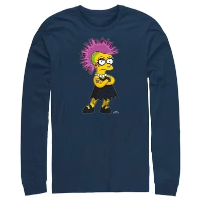 Мужской лонгслив The Simpsons Punk Lisa, синий