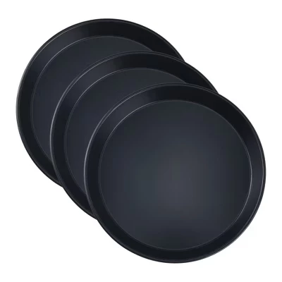 Круглая форма для торта из углеродистой стали, устойчивая к деформации, 3 шт., черная