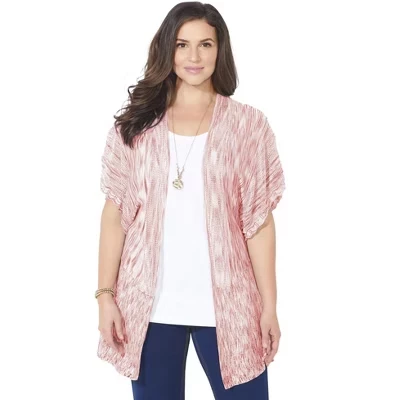 Вязаный крючком кардиган sweet coral космической расцветки