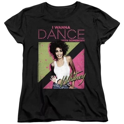 Женская футболка I Wanna Dance черного цвета