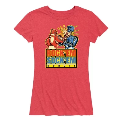 Женская футболка Rock 'em Sock 'em Robots, красная