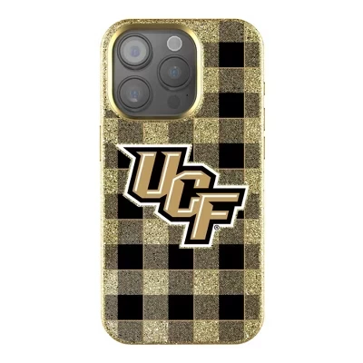 Чехол для мобильного телефона NCAA Big 12 Universities в клетку с золотыми украшениями для Apple iPhone central florida golden knights