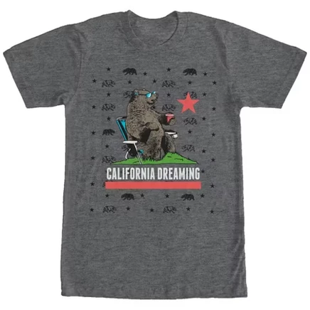 Мужская футболка Lost Gods California Flag Bear Dreaming с изображением медведя из Калифорнии