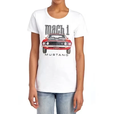 Женская футболка Mustang 69 Mach 1 белого цвета