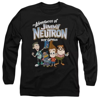 Мужская футболка с длинным рукавом Jimmy Neutron Group черного цвета