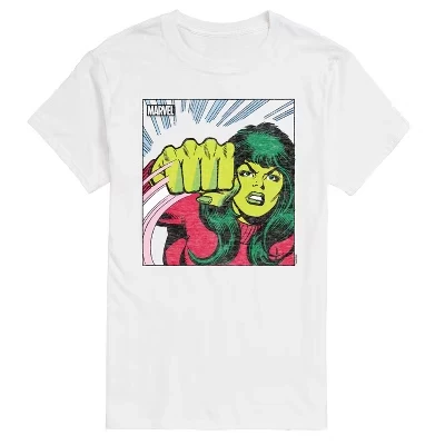 Men's -  - She-Hulk Comic Panel Short Sleeve Graphic T-Shirt white