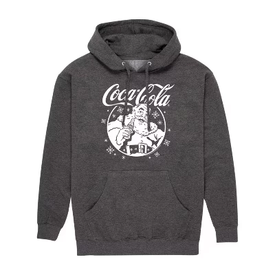 Мужской флисовый пуловер Santa Circle с графическим принтом и капюшоном heather charcoal
