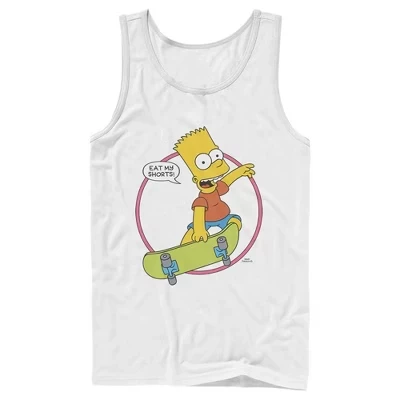 Мужская майка The Simpsons Eat My Shorts, белая