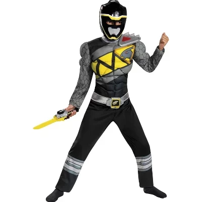 Классический костюм Могучих Рейнджеров для маленьких мальчиков Dino Charge Ranger Muscle Costume черного цвета